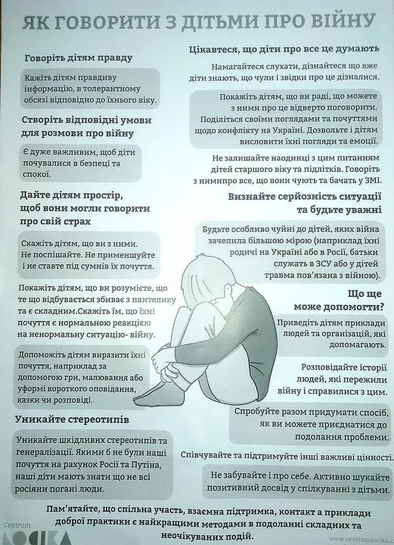 Як говорити з дітьми про війну для батьків та педагогів